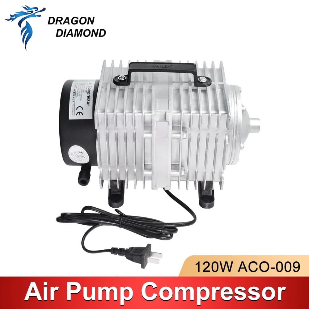 120W Air Compressor Electrical Magnetic Air Assist Pump 220-240V For CO2 Laser Engraving Cutting ACO-009