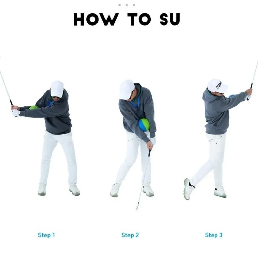 Correttore di Postura per Golf, Trainer per Swing, Strumenti di Correzione del Gesto, Pallina di Collegamento Bicolore per Golf