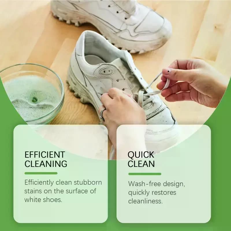 Nuovo detergente per scarpe bianche Jue Fish, rimuove macchie e ingiallimenti, non danneggia la tomaia, detergente portatile per scarpe bianche con spazzola per scarpe