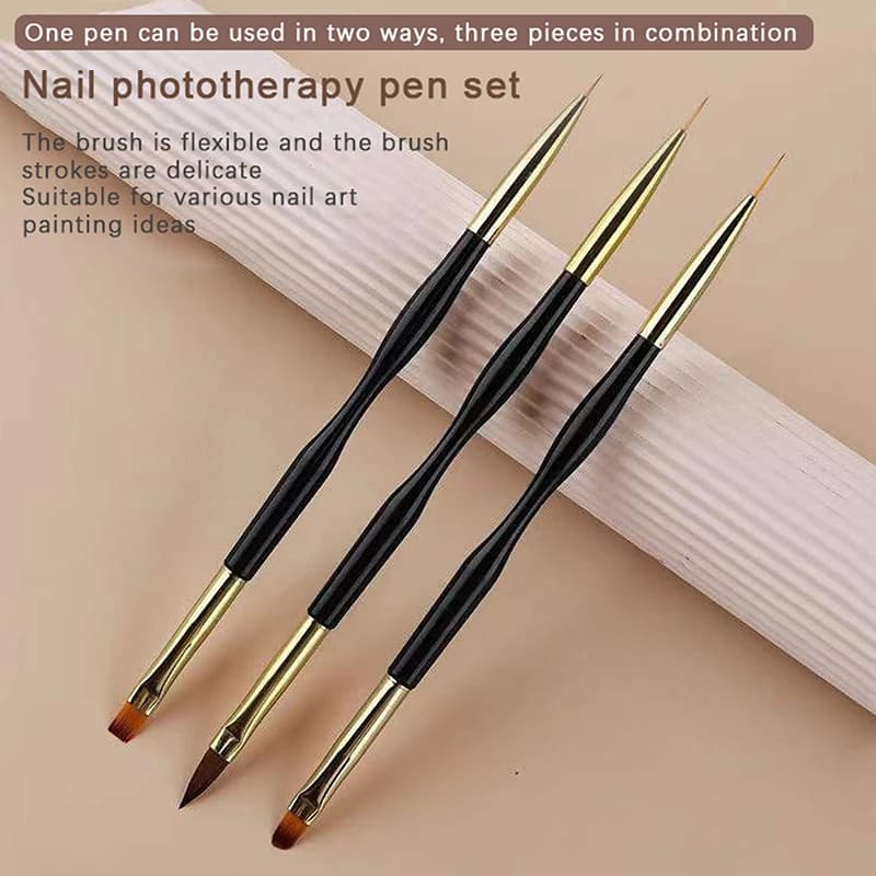 NUOVA OFFERTA Set di Pennelli per Nail Art a Righe Francesi, Penna Ultra-Sottile per Disegno, Pennelli a Doppia Punta per Gel UV, Strumenti per Manicure