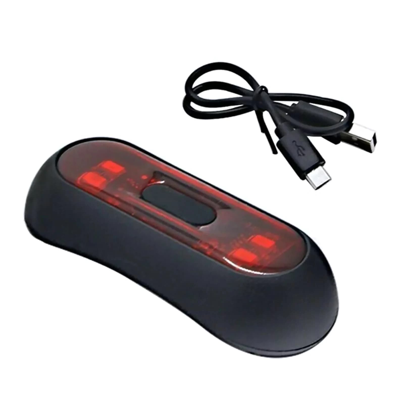 LED Light for Bicycle Helmet with 4 Rechargeable Lamps Safety Rechargeable Light Bicycle Accessories and Motorcycle USB Light for Motorcycle Helmet