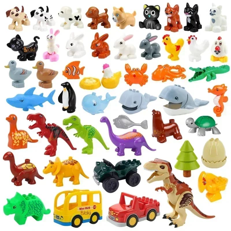 Grandi blocchi di costruzione Jurassic World Dinosauri Rex Figure Animali marini Compatibile Grandi mattoni Educativi per bambini Giocattoli per bambini
