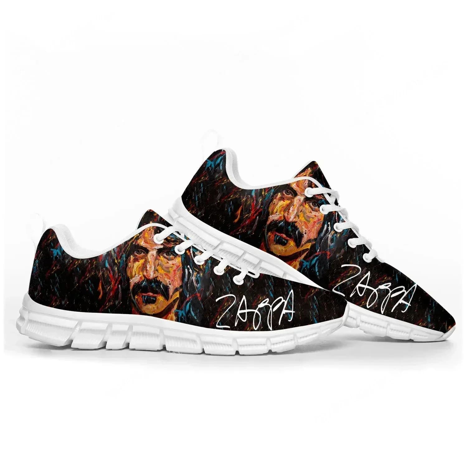 Frank Zappa Rock Musician Sports Shoes Mens Womens Sneakers Casual Custom Couple Shoes White
