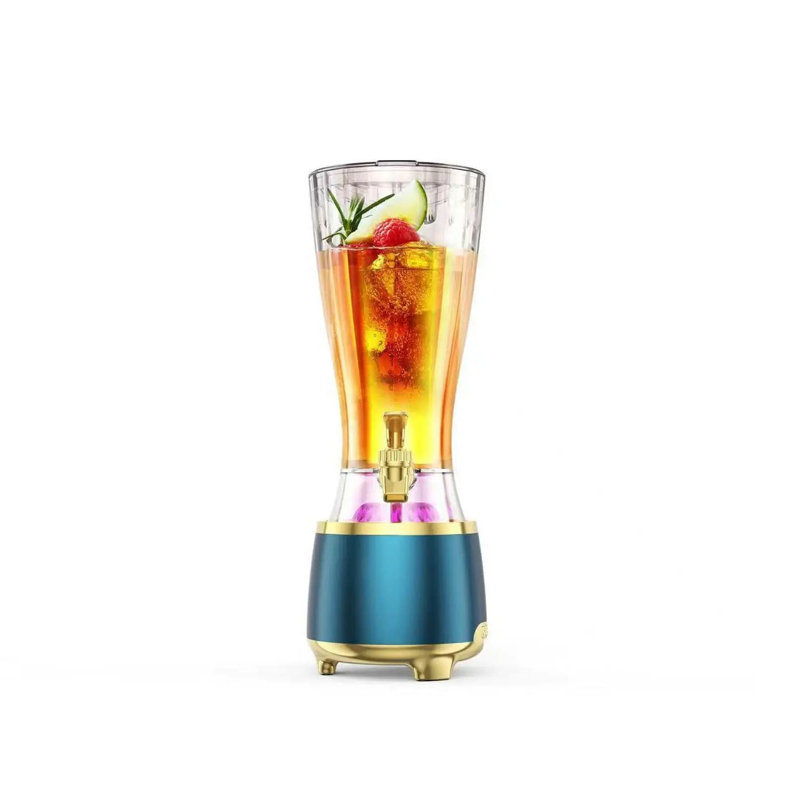 Torre per birra 3 in 1 con altoparlante Bluetooth e distributore di bevande portatile con base illuminata per cocktail di birra e limonata