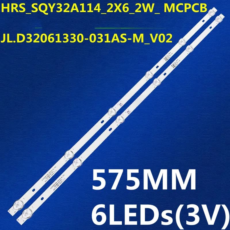 10 pcs LED Backlight Strip 6 HRS SQY32A114 2X6-2W-MPCB 12 mmv6 JL.D32061330-031AS-M V02 for ECON EX-32HT002B V1T09 32 ih170