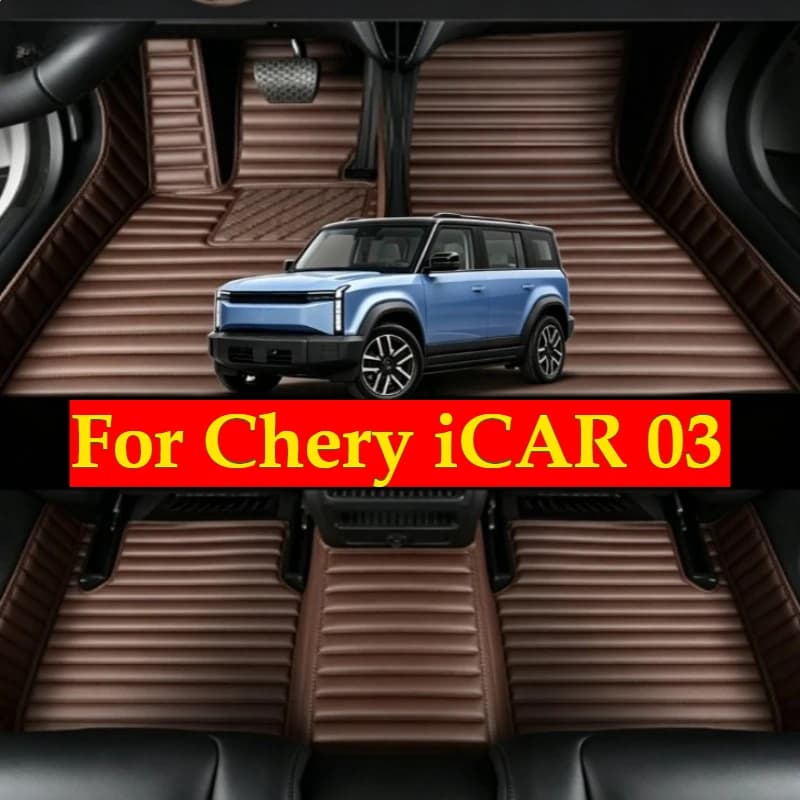 Tappetini Auto Personalizzati per Chery iCAR 03 2023 2024 2025 2026, Accessori Interni, Tappeti in Pelle, Cuscino per Bagagliaio