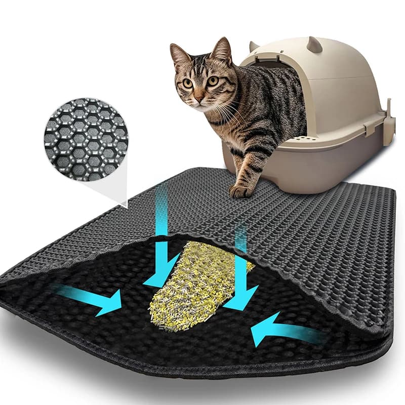 Eva Cot Mat for Cats Waterproof Double Layer Cats Cot Mat Pet Cot Mat Cat Mat Cat Toilet Mat