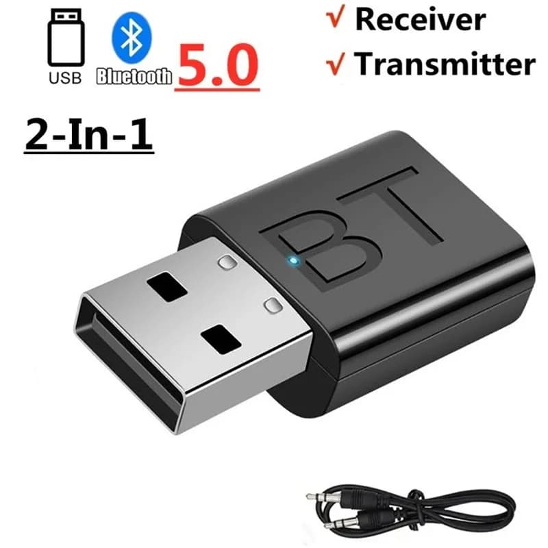 Bluetooth 5.0 Transmitter Receiver 3.5mm AUX Jack RCA USB Dongle Stereo Wireless Audio Adapter For TV Car Kit Speaker Headphone