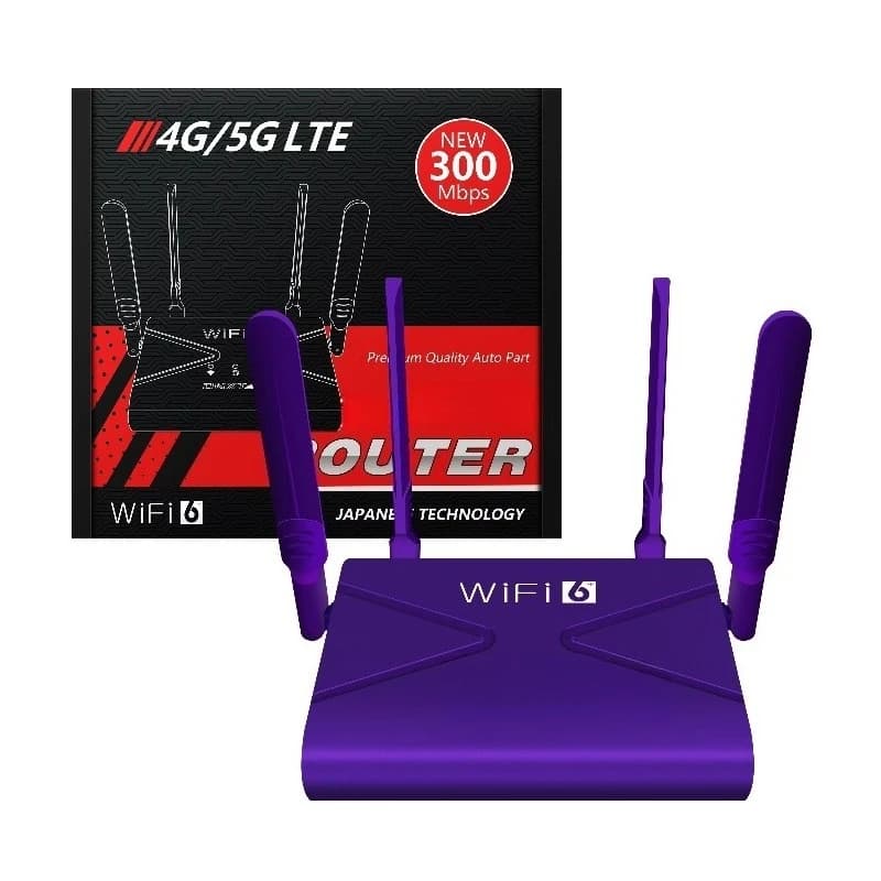 Router Modem Wi-Fi Portatile con 4 Antenne, 300Mbps, Router 4G Sbloccato con Slot SIM, Hotspot Interno LTE