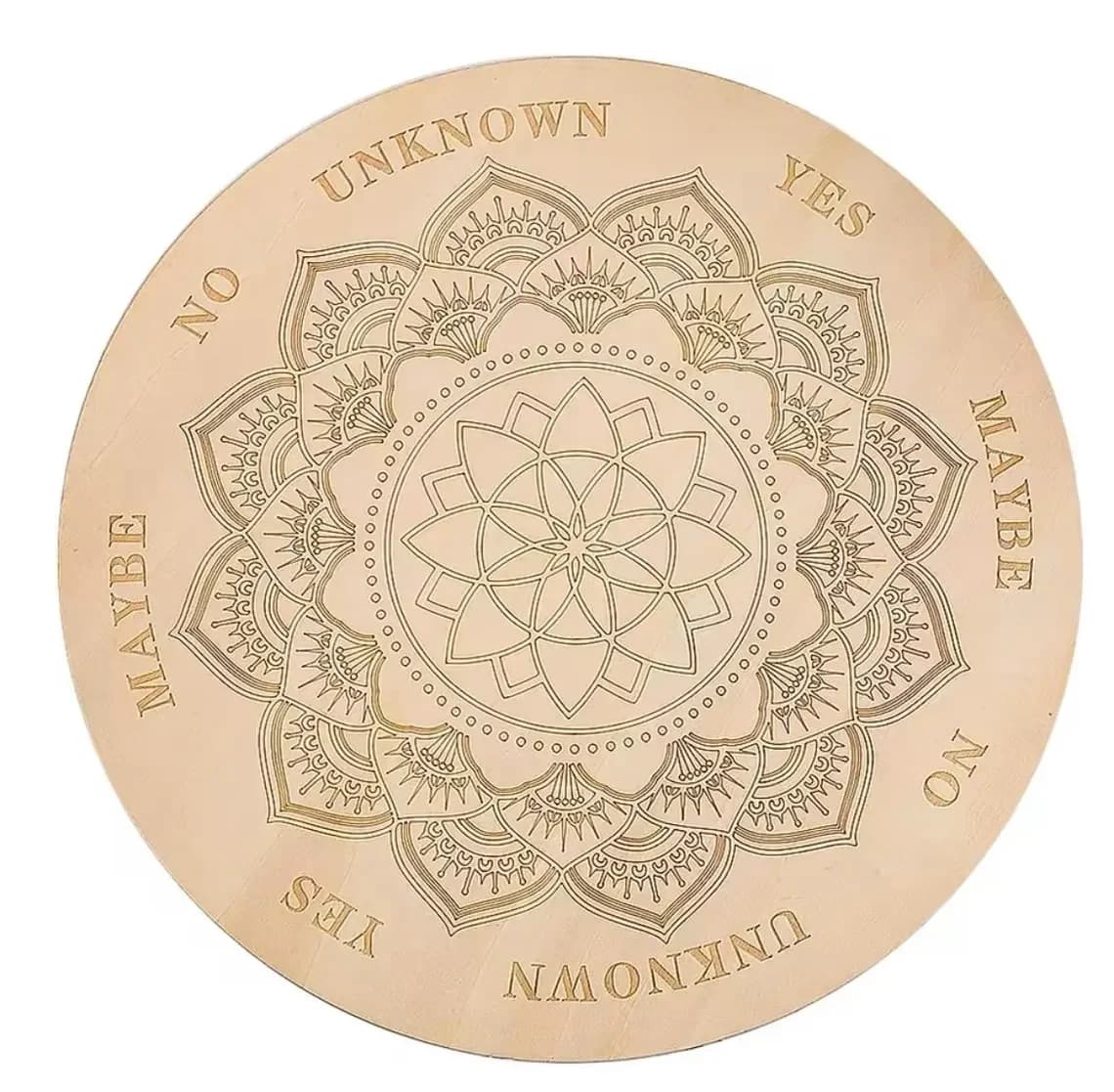 Lavagna a pendolo in legno con mandala Divinazione Piastra energetica Lavagna per meditazione curativa Altare metafisico