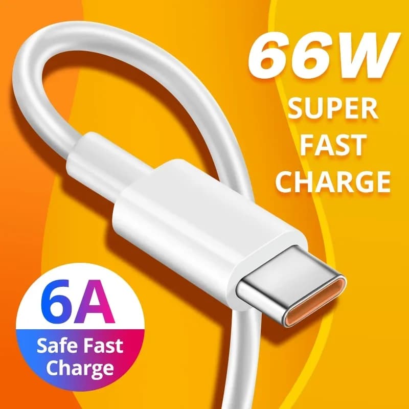 【Spedizione Rapida】Cavo di Ricarica Rapida USB Type C 1M/1.5M/2M 66W 6A, Cavo Dati Super USB C per Ricarica Veloce