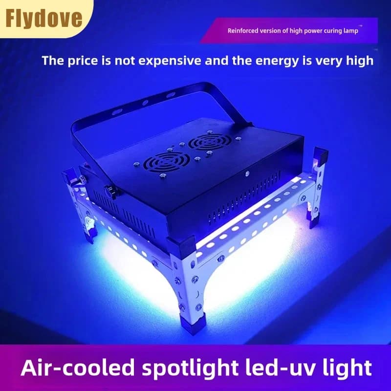 Lampada polimerizzante a griglia raffreddata ad aria portatile 365nm 395nm Lampada UV a LED Stampa 3D Esposizione Piastra adesiva senza ombre ad alta energia
