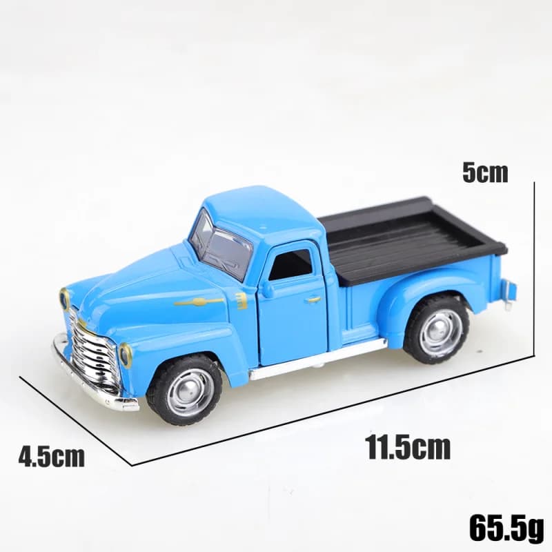 Bagged 1:36 Alloy Old-Fashioned Pickup Model, Metal Vintage Classic Pickup Toy, Doors Can Open, Collectible Gift for Boys and Ho