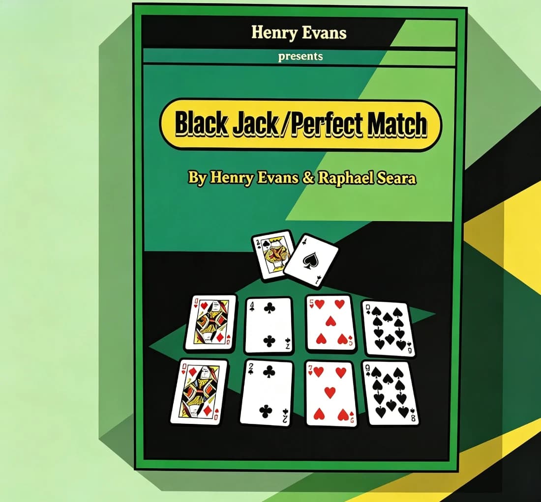 Black Jack Perfect Match by Henry Ev Magic Tricks Card Magic Gimmick Props Playing Cards Close Up Illusion Professional Magician