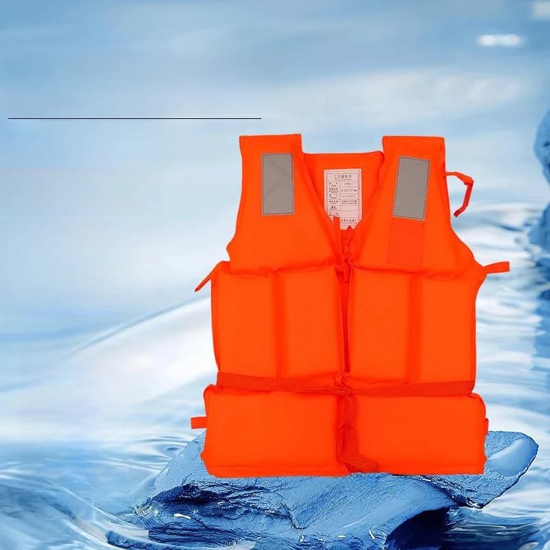 Giubbotto di salvataggio in tessuto Oxford per adulti e bambini, giubbotto di salvataggio per uso nautico, alluvioni, surf, pesca, giubbotto di salvataggio gonfiabile