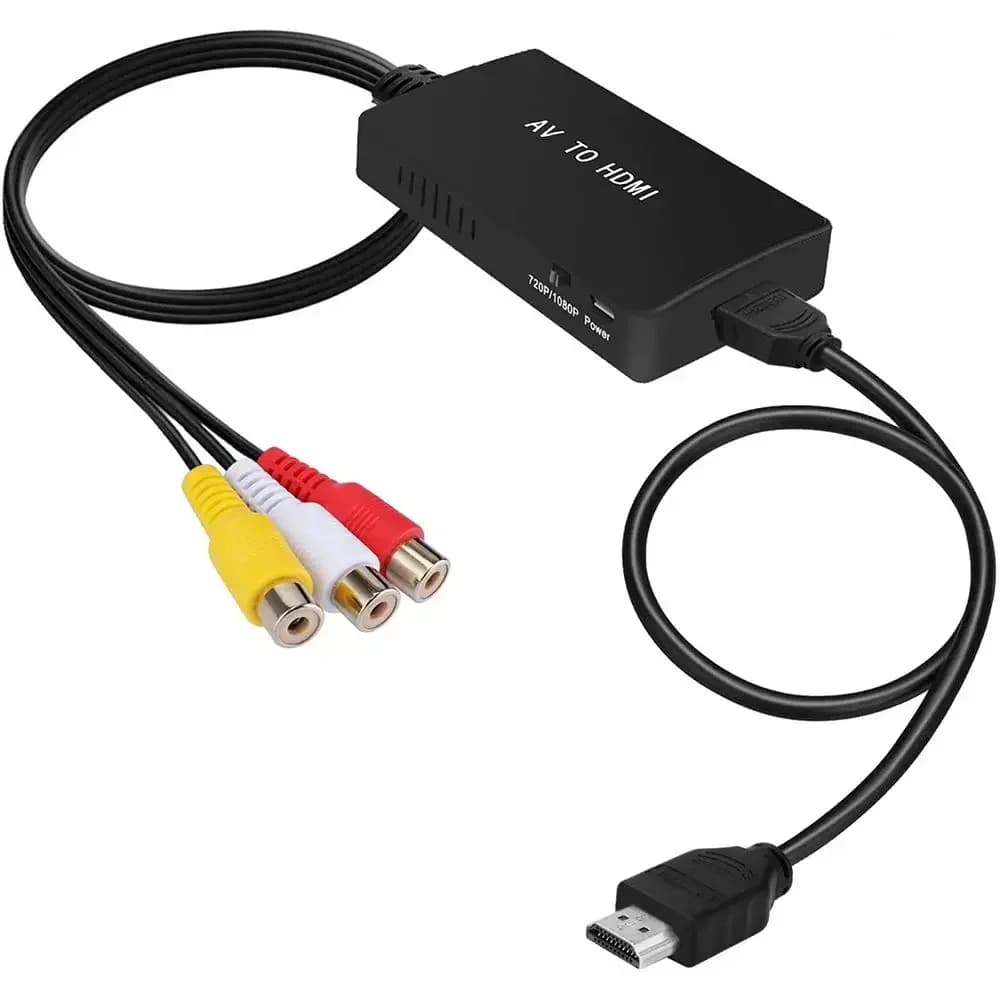 VHS DVD player Support 1080P PAL/NTSC Converter from RCA to HDMI Composite Adapter to HDMI Audio Video for PS1 PS2 PS3 STB Xbox