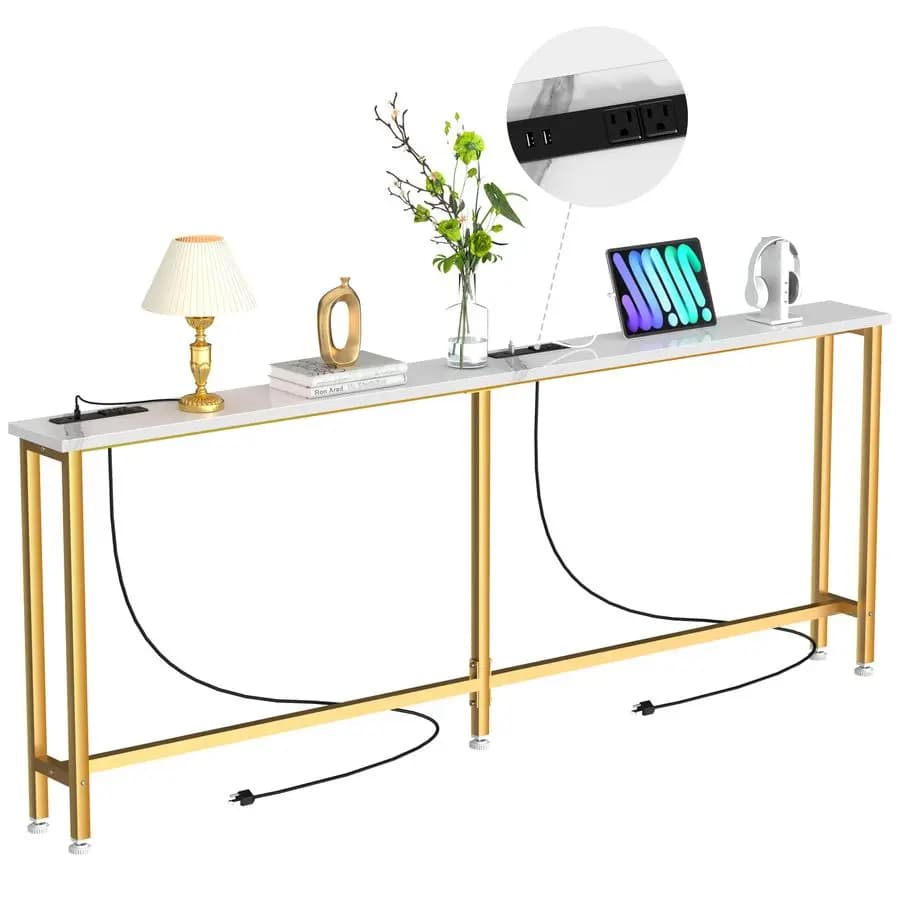 Console with electric socket, Sofa table with Loader, Corridor table, Stretto table for Entrance, Table Behind the Sofa, for Living Room