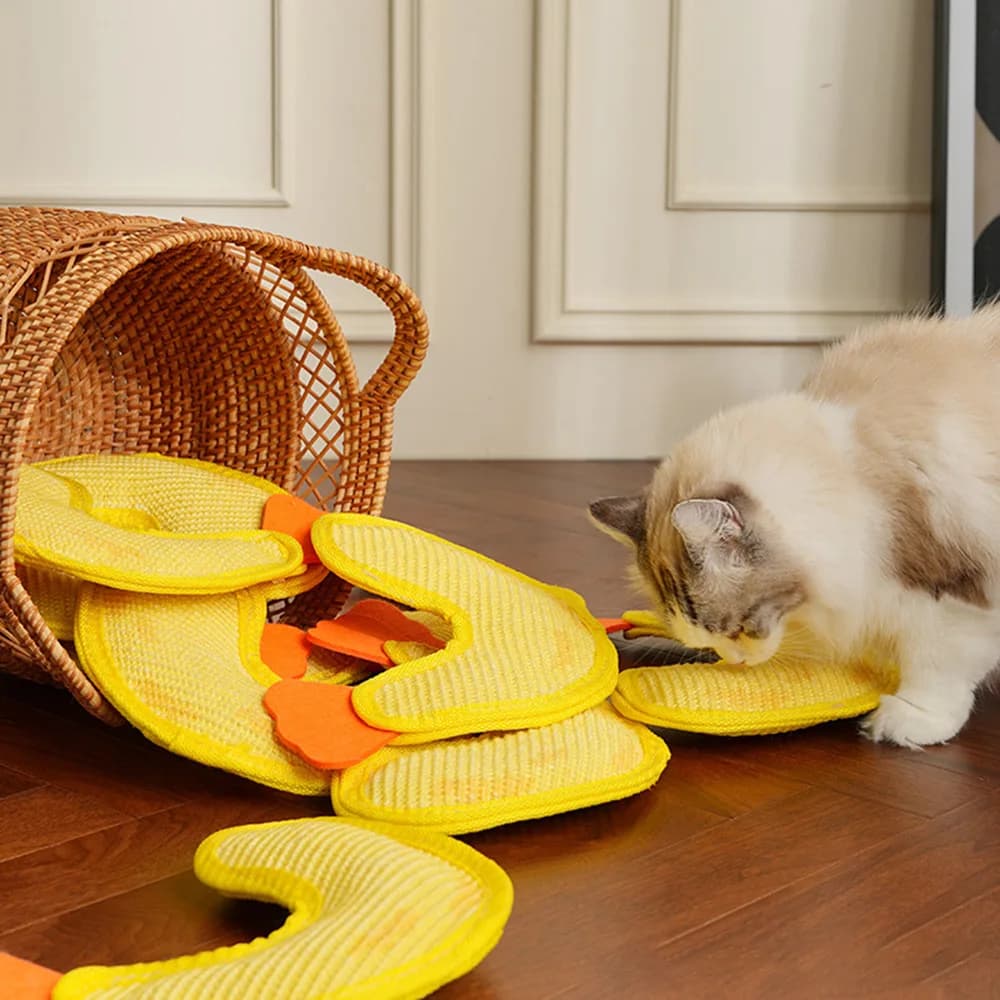 Giocattolo per gatti con coda di gamberetti con erba gatta, giocattolo da masticare per gatti auto-gioco per la dentizione e il sollievo dalla noia, giocattolo molare interattivo per gatti,
