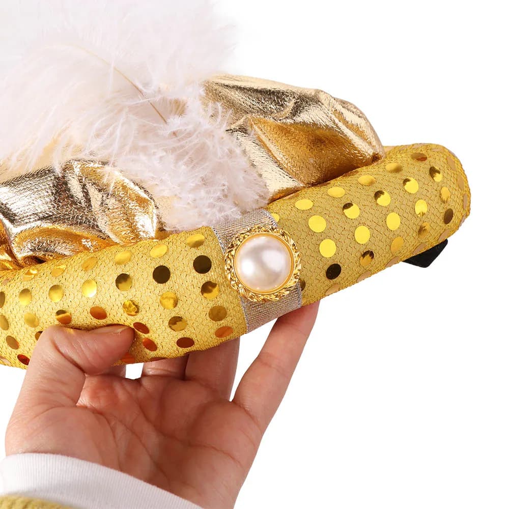Copricapo Turbante Indiano, Accessori per Spettacoli, Copricapo da Sultano, Cappelli per Adulti e Bambini, Costume Arabo, Copricapo per Uomini e Donne