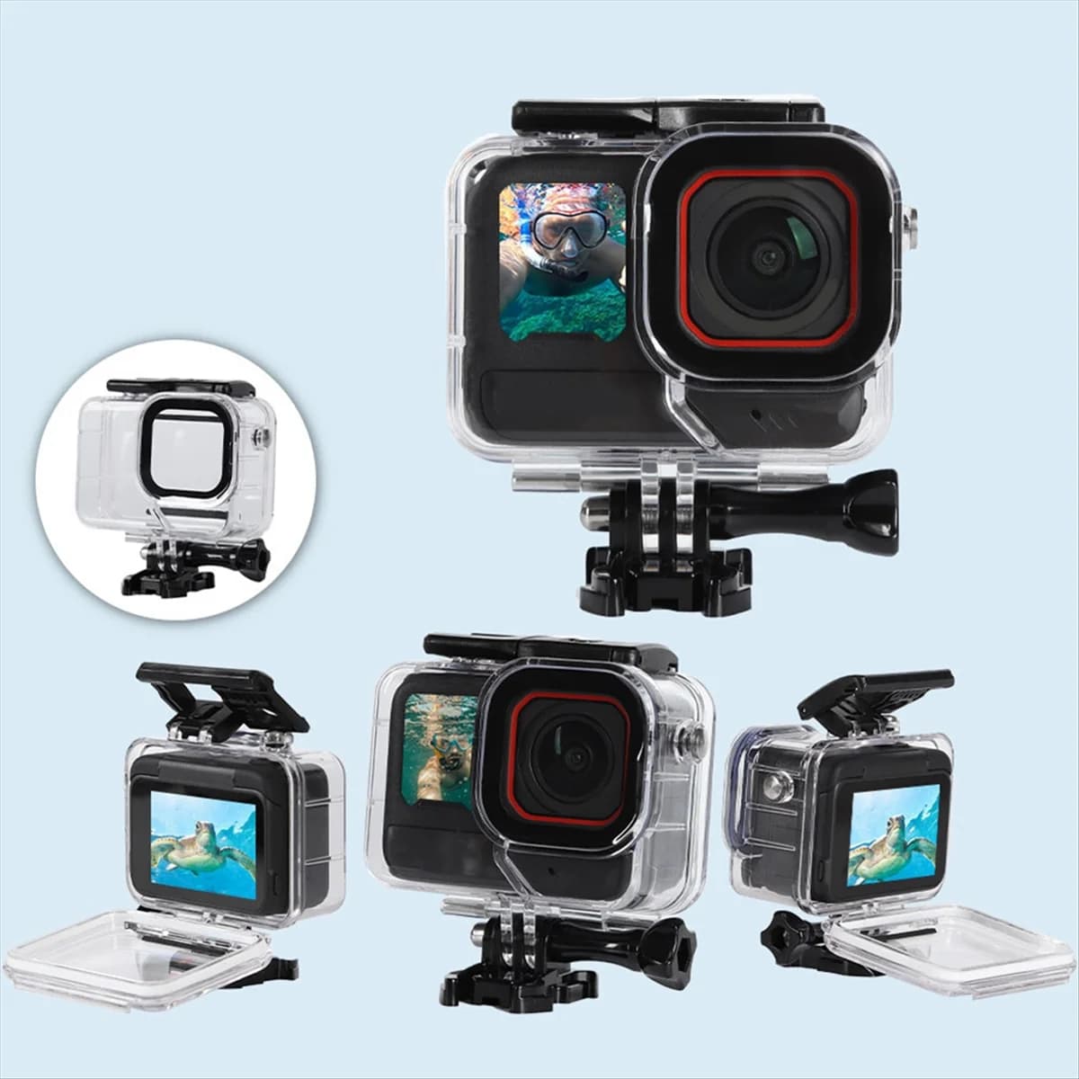 2025+ Waterproof Housing for Pro 2, Water Protective Case 30M/98FT Protective Case for Action Camera