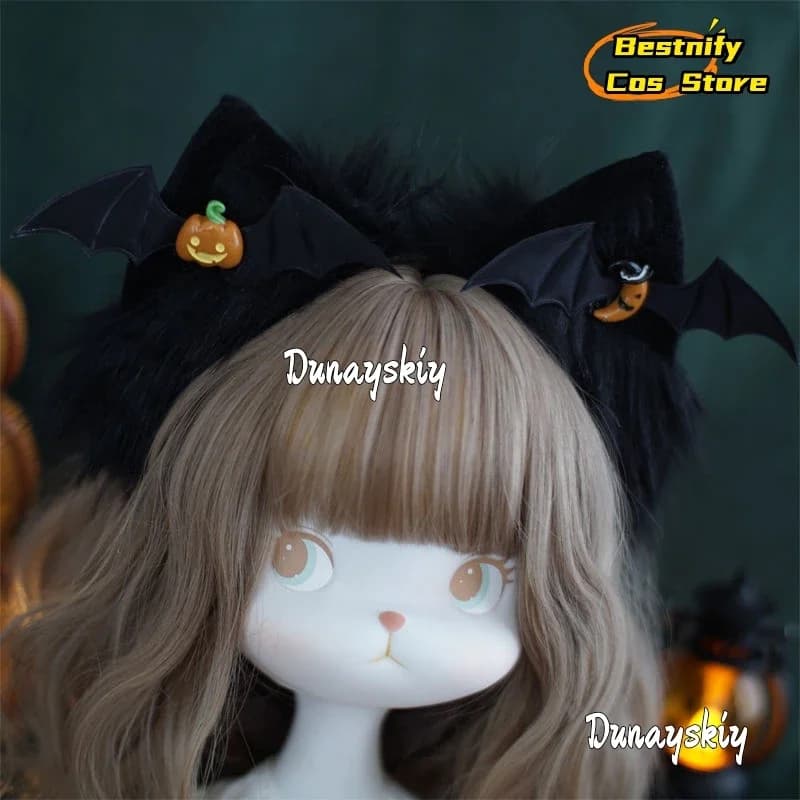 CosplayComic Animes Orecchie di gatto forcina Fermaglio per capelli peloso Fatto a mano Carino Giocattoli Cosplay Peluche 2024 Festa di Halloween Peluche Copricapo per Gi