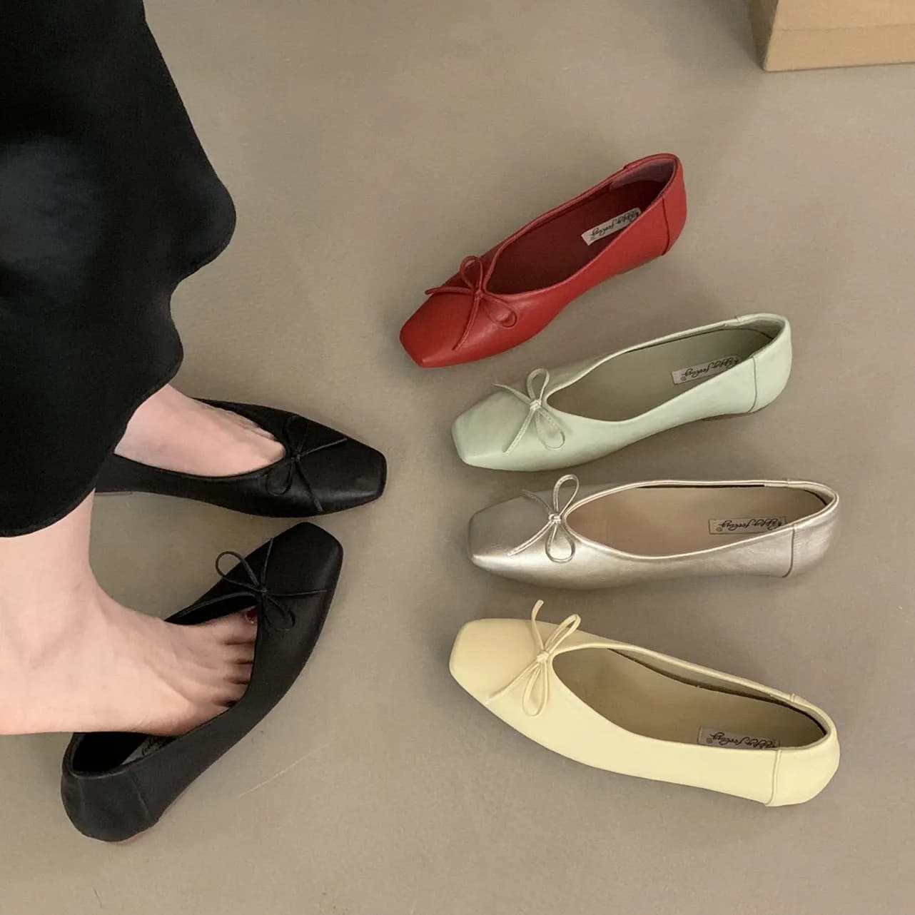 Bailamos Women Brand Flats Fashion Ballet Shoes Bow appartamenti da donna incinte mocassini Casual scarpe eleganti da donna Mujer
