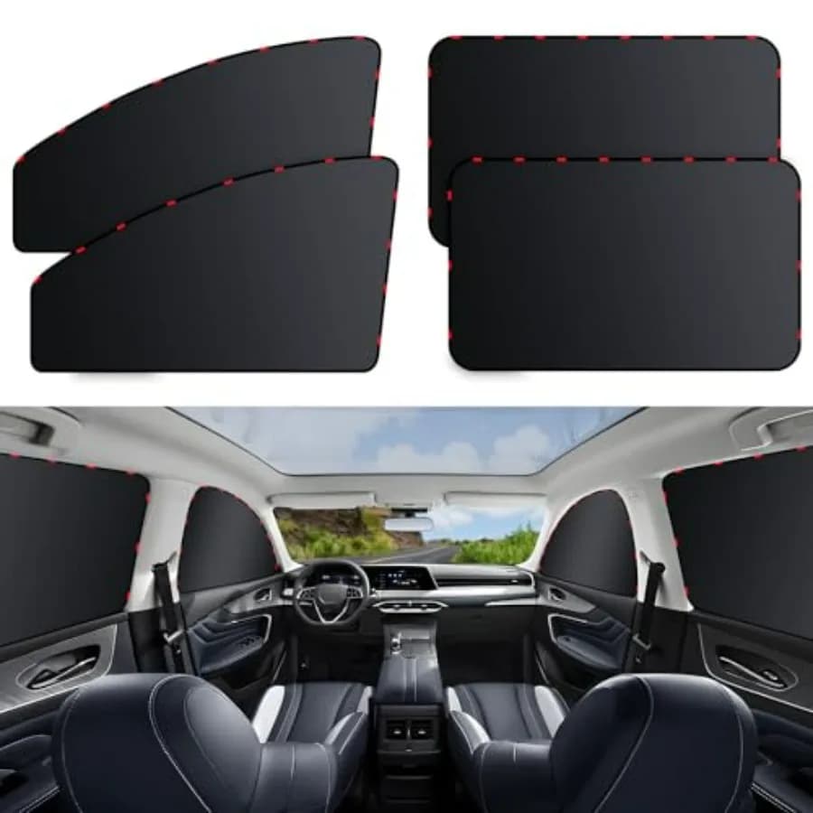 Set di 4 Tende Oscuranti per Auto, Protezione Totale per Finestrini, Adatte Universalmente alla Maggior Parte delle Auto, Ideali per Viaggi, Campeggio, Privacy