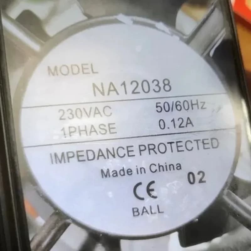 Spot NA12038 12cm Cabinet Cooling Fan for 230VAC 1PHASE 0.12A