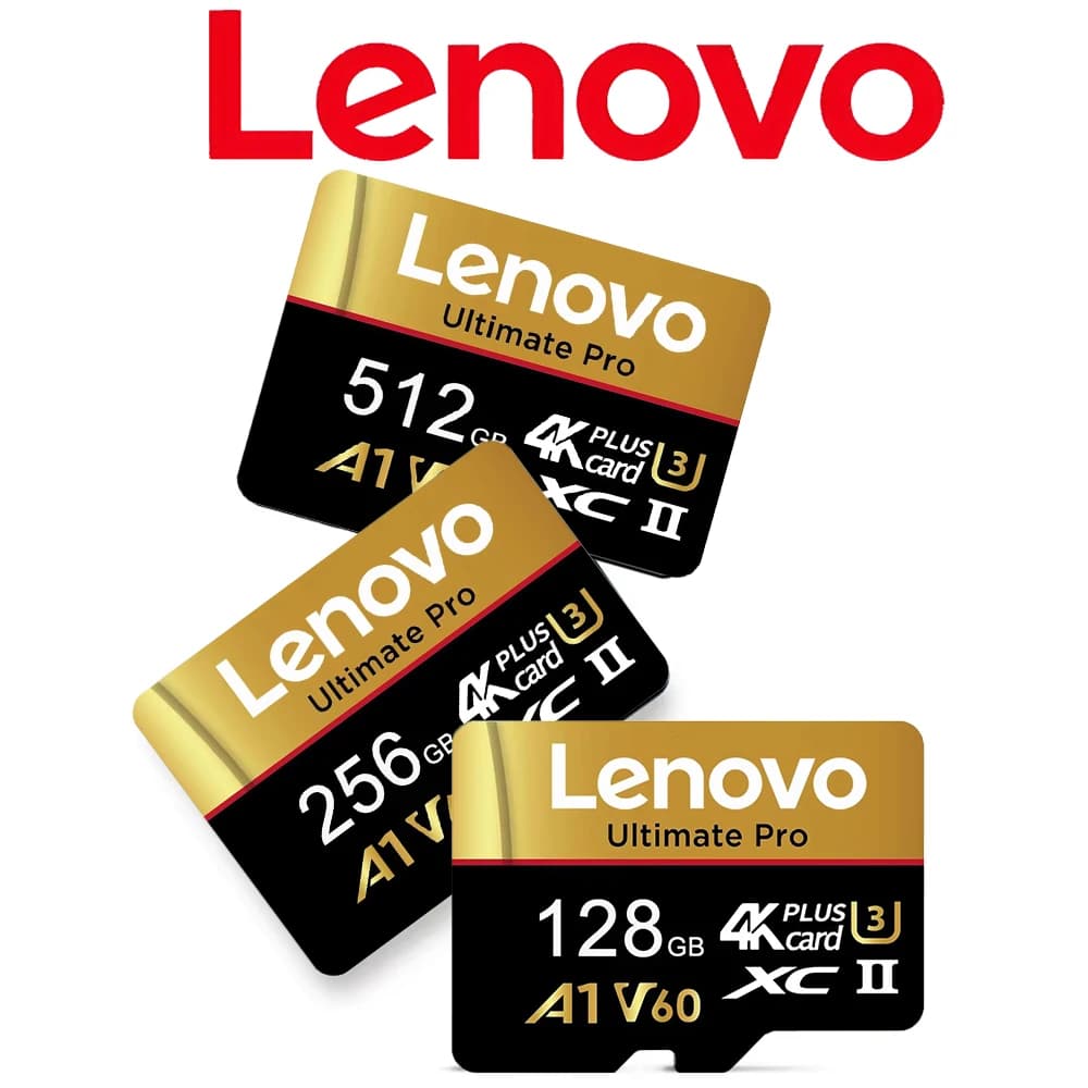 Lenovo Advanced 512GB TF Cards Micro TF SD SD Cards Memory Card 128GB 32GB UHS-I High Durability V10 for Laptop/Mobile/iOS