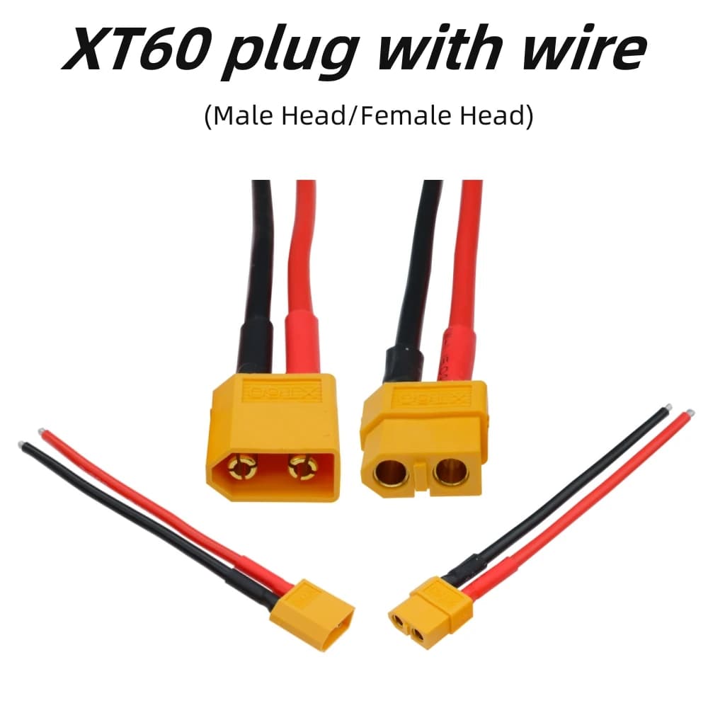 Spina XT60 con cavo, 10 cm, maschio e femmina, consigliata da utilizzare con batterie/controller, ecc