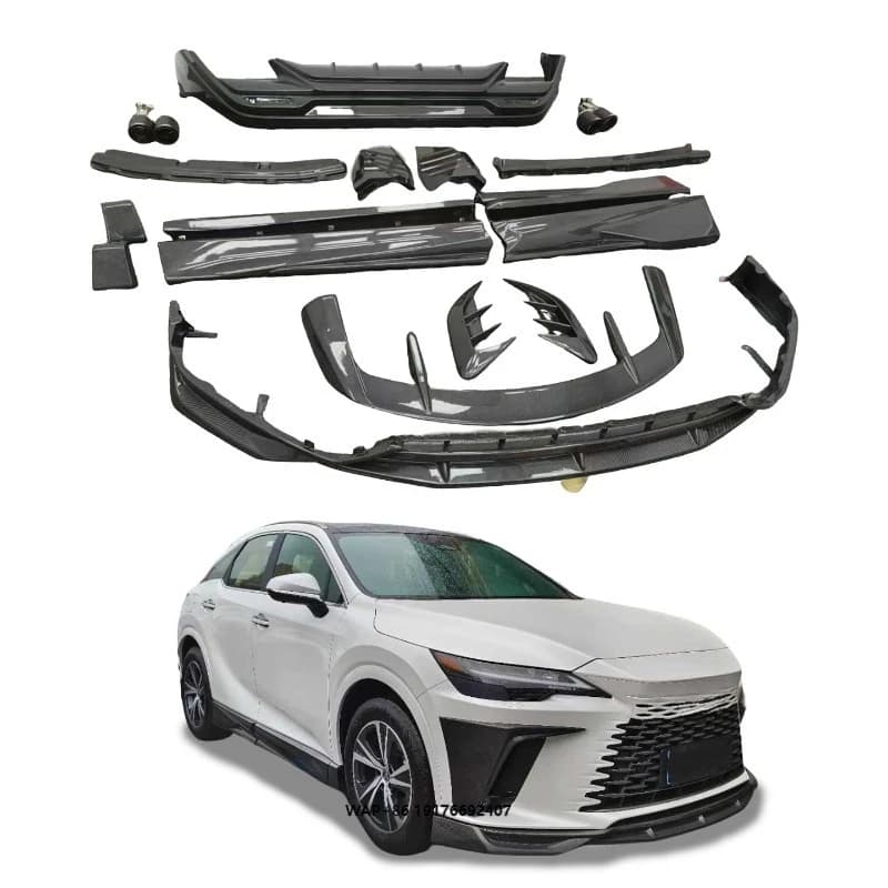 Runde New Design Carbon Fibre RX Upgrade TRD Body Kit Front Lip Side Skirts Tuyere Rear Diffuser Exhaust Pipe Spoiler
