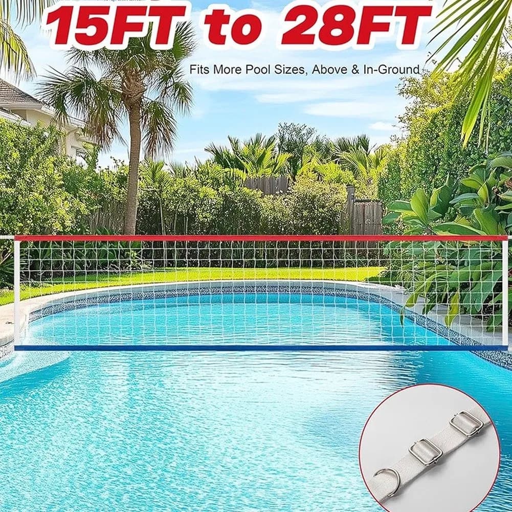Swimming Pool Accessory Pool Volleyball Net Compact Storage For Embedded Swimming Pools Portable Volleyball Net