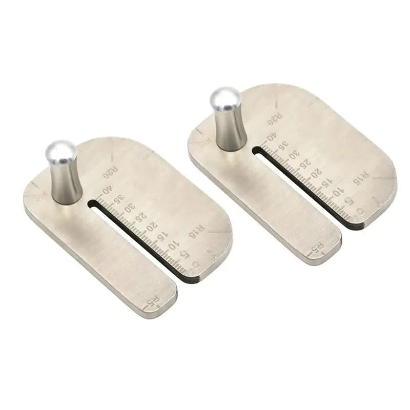 ABNM 2Pcs Stainless Steel Leather Pulling Board Practical Cutting Ruler Tool Leather Cut Pricking Iron Auxiliary Replacement