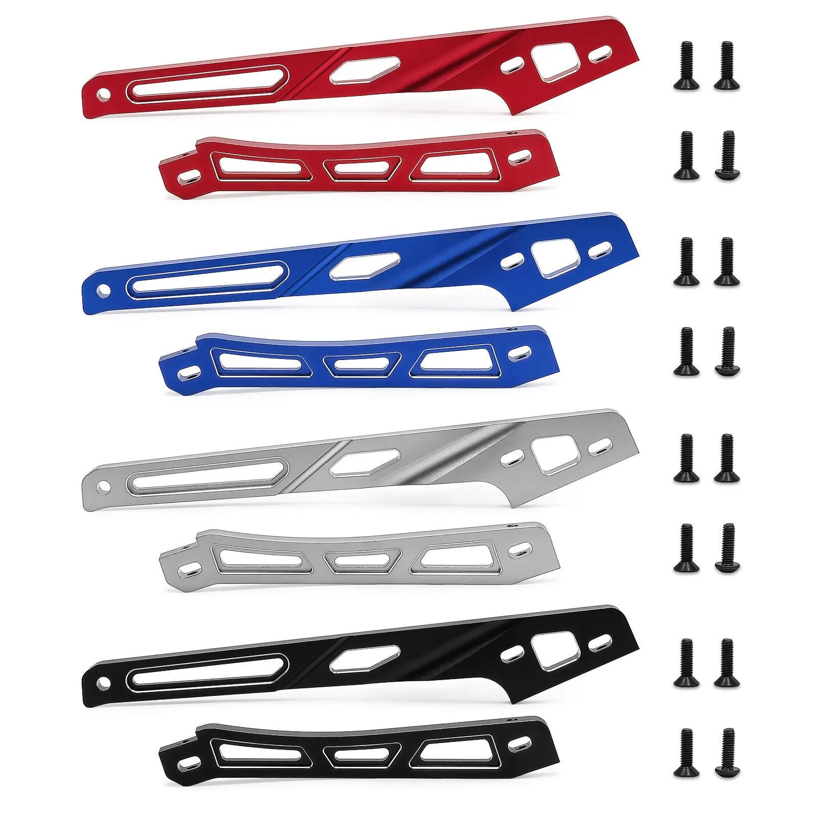 Sostituzione supporto anteriore e posteriore telaio in lega di alluminio ARA1509 per accessori di aggiornamento in metallo per auto Arrma1/8 Kraton BLX V6 RC