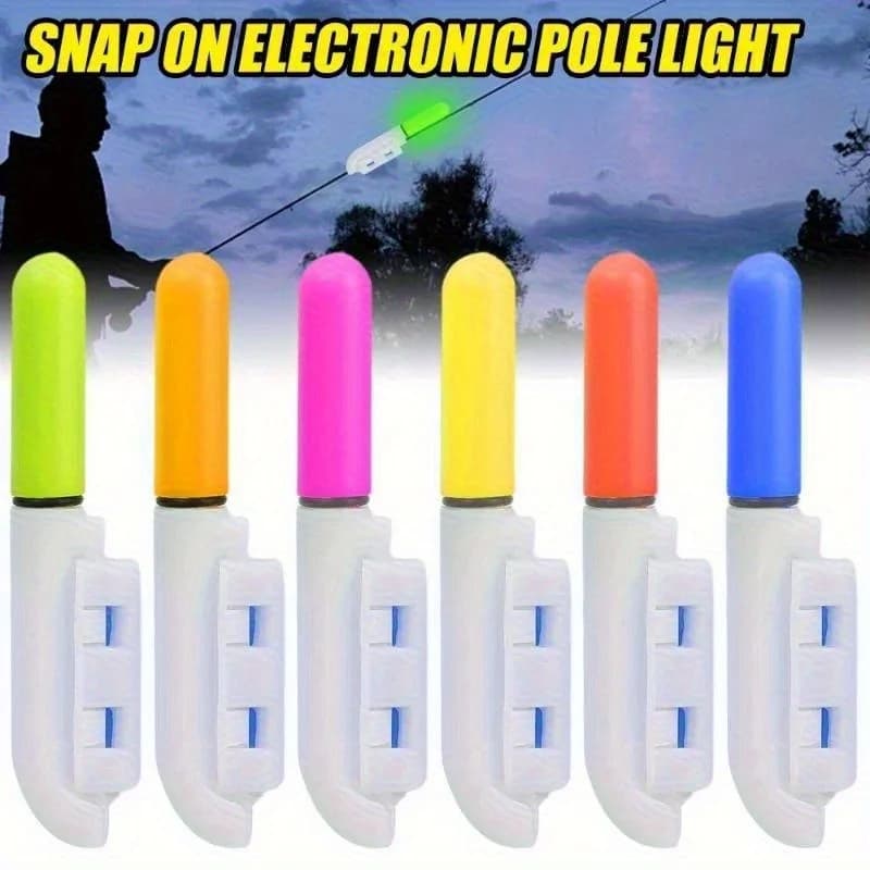 6 PCS Color Glow Stick Bite Alarm Detachable LED Fishing Rod Light Stick Luminous Waterproof for Night Fishing Accessorie