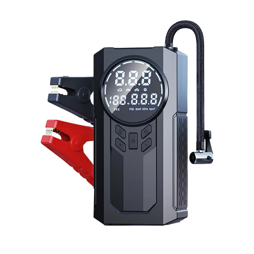 Avviatore di emergenza portatile da 8000 mAh con gonfiatori di pneumatici Avviatore di emergenza per auto da 150 PSI Avviatore di emergenza per batteria Power Bank