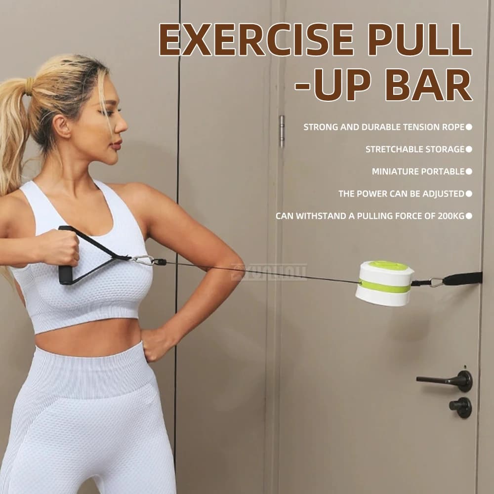Pompa di potenza per allenamento a resistenza regolabile Pompa di trazione per allenamento per la forza del braccio con manubri per canottaggio per esercizi fitness