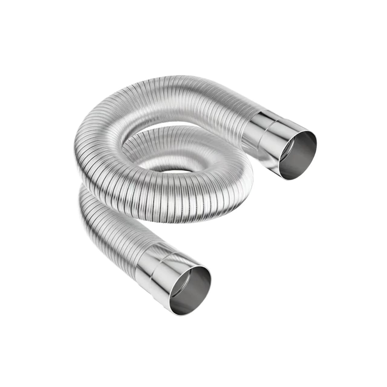 Tubo di scarico flessibile in alluminio da 60-150 mm per scaldabagno a gas, tubo di ventilazione telescopico, tubo di prolunga per canna fumaria a scarico rapido