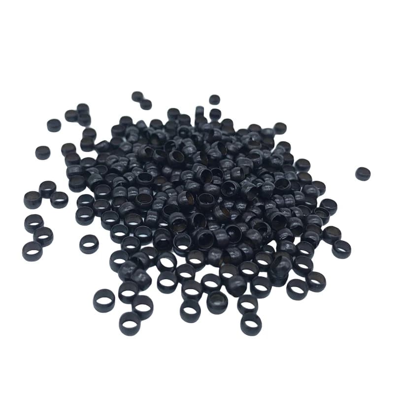 1000 pz multiuso 4.0mm non-silicone nano foderato perline nano anelli di rame per estensioni di piume di orpelli per capelli nero/marrone/beige