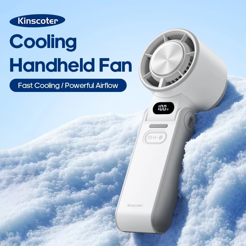 Ventilatore portatile portatile di raffreddamento ad alta velocità 3600mAh ricaricabile 100 velocità del vento Mini ventola turbo di raffreddamento ad aria pieghevole regolabile