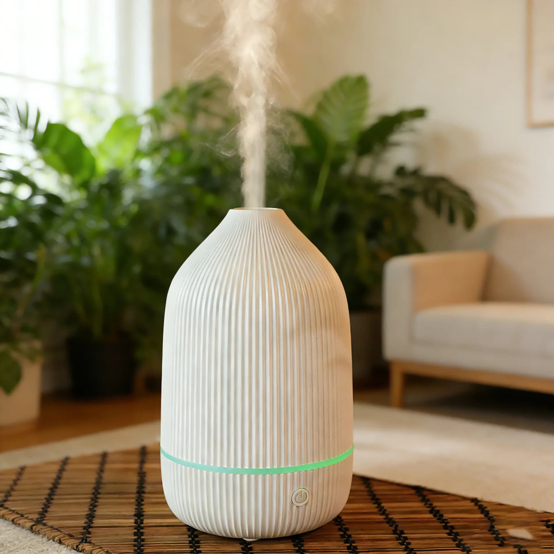 Home Bedroom Aroma Diffuser Dual-use Essential Oil Humidifier Quiet Soft Light Ornament