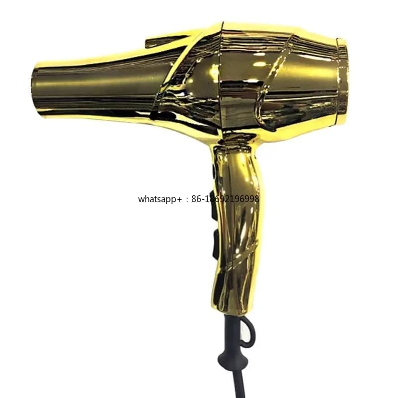 Asciugacapelli a ioni elettronegativi ad alta potenza 2400W 2026-Gold con grande flusso d'aria