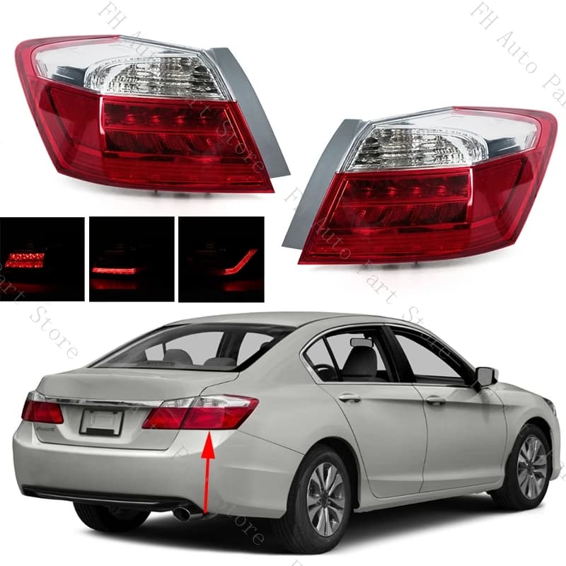 Car Rear Bumper Outside Tail Lamp Brake Stop Reverse Signal Light For Honda Accord 9th 2014 2015 Taillight Taillamp