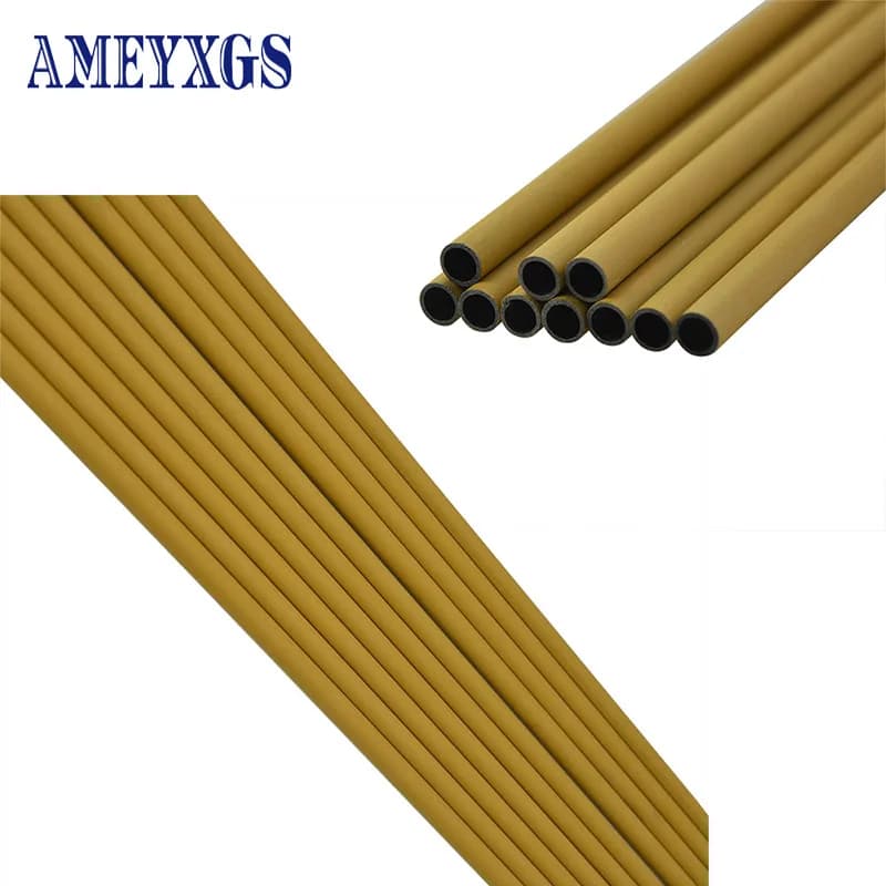 12 pezzi freccia in carbonio misto 76 cm colonna vertebrale 450 ID 6,2 mm diametro esterno 7,8 mm albero fai da te per arco tradizionale caccia tiro con l'arco pratica tiro al bersaglio