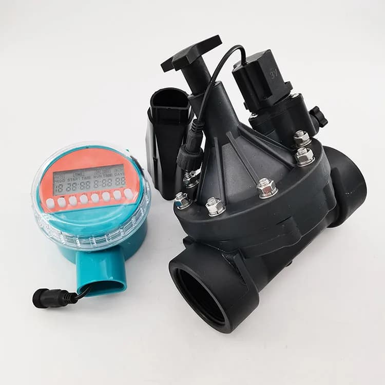 Pannello solare 3V Sistema di irrigazione a goccia impermeabile da 1,5" Elettrovalvola agricola automatica con timer dell'acqua