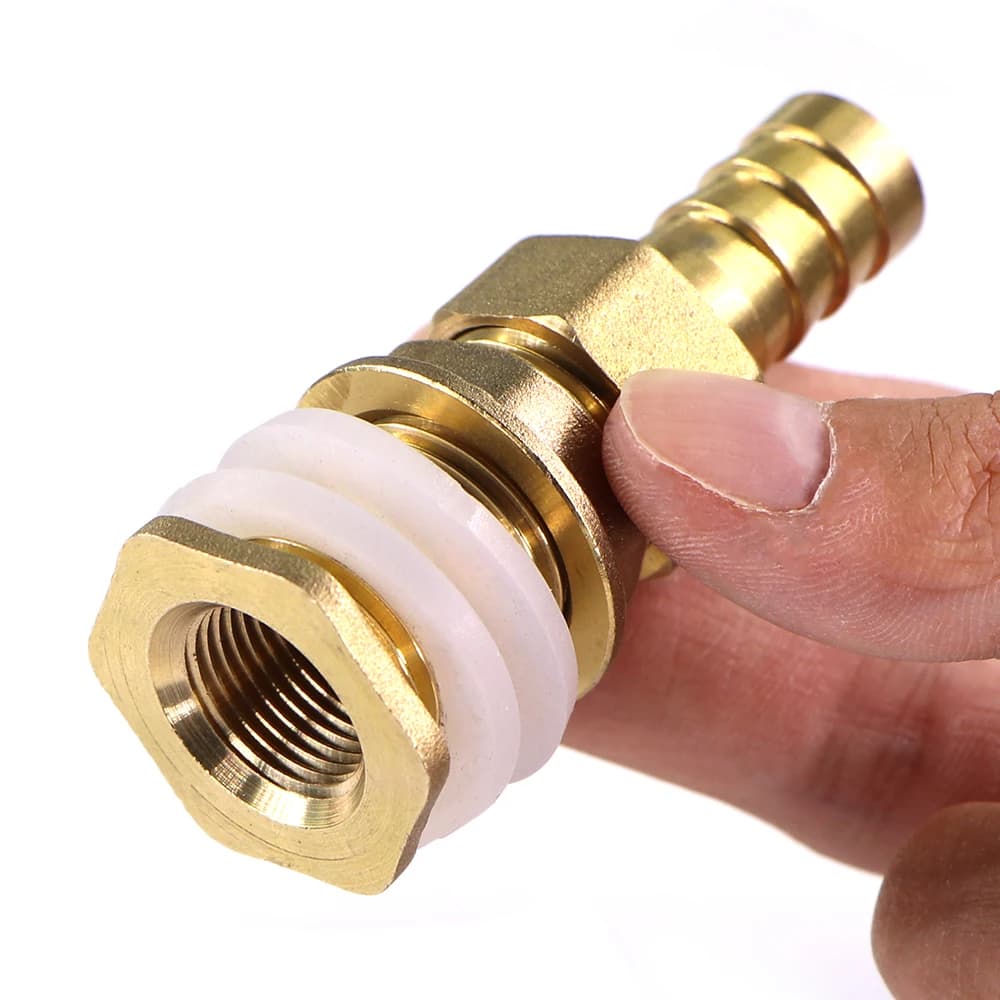 6-19mm ottone attraverso il filo connettore del serbatoio dell'acqua adattatore del tubo flessibile raccordo di collegamento della piastra perforante dell'estensione dello scarico della benna della torre dell'acqua