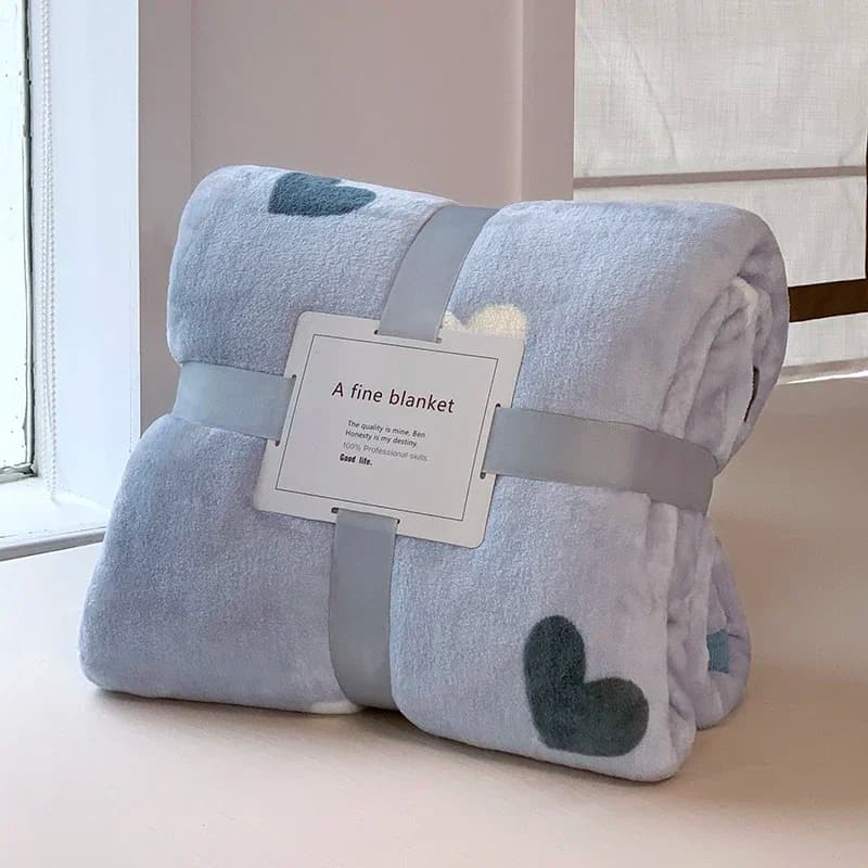 Plush Plaids Sofa Plaid Bed Thick Thow Blanket Geometic Style Reactive Printed Flannel Fleece Blanket Beds Single/Queen/King
