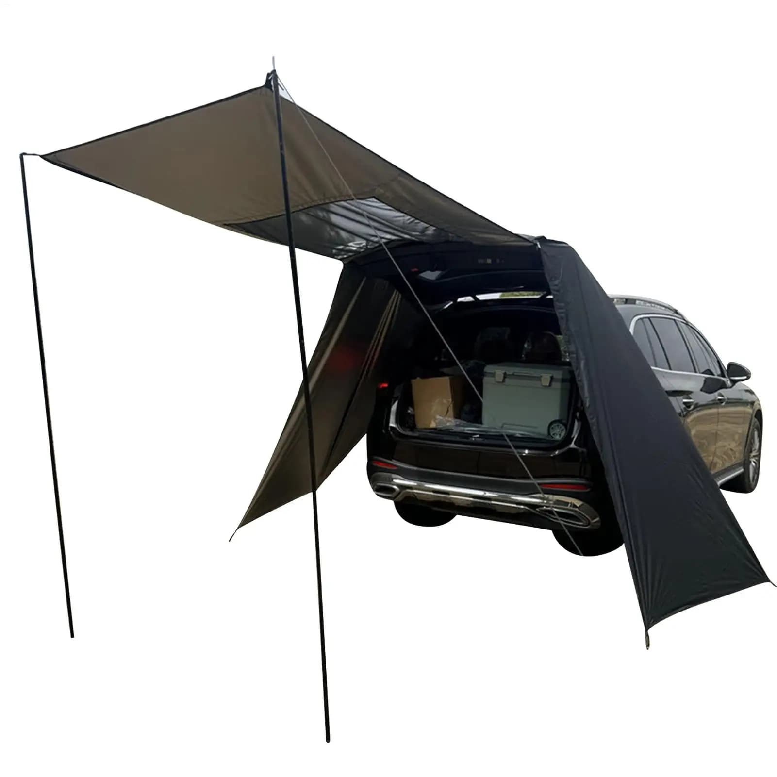 SUV Trunk Tent For Camping Waterproof SUV Tailgate Awning Portable Car Rear Door Tent Outside Shelter Shade For Car Camping