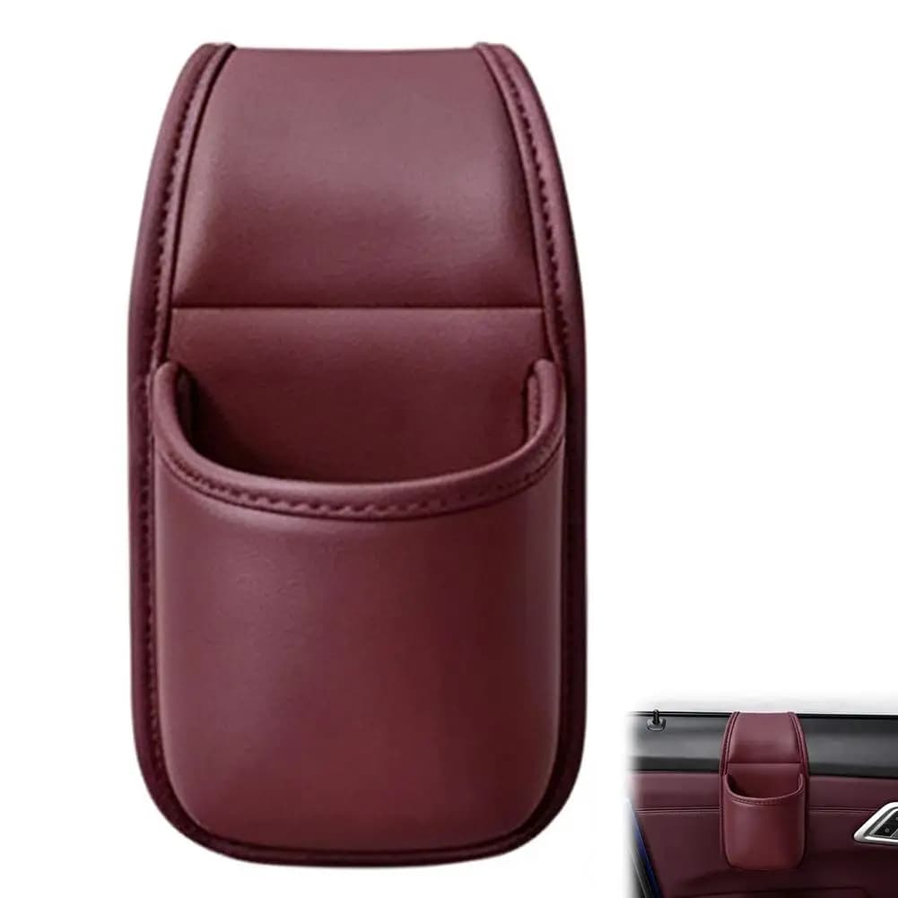 Car Door Cup Holder For Driver Leather Auto Drink Rack Storage Bin Universal Phone Pocket Organizer For Interior Accessories