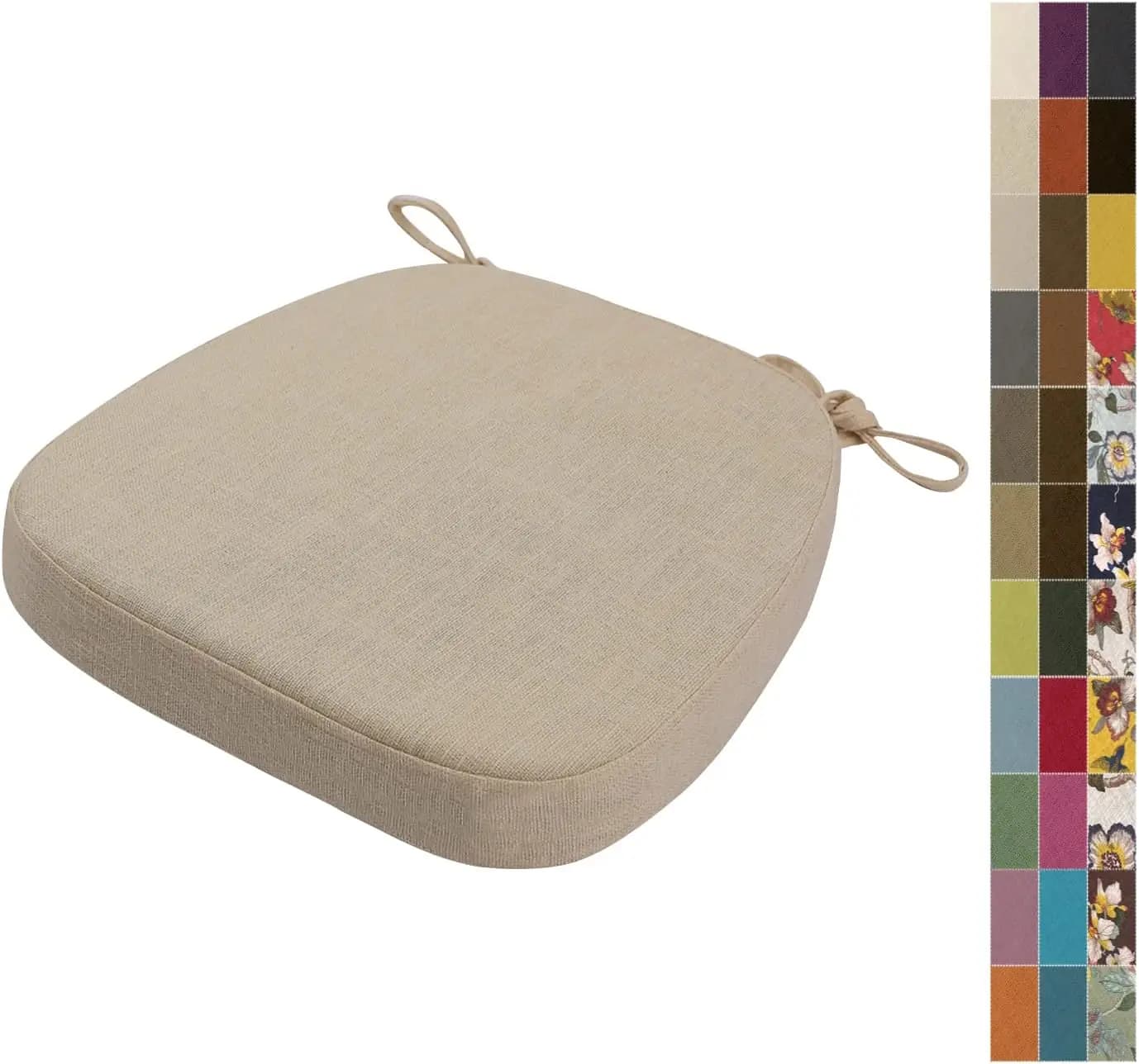 Cuscini per sedie Cuscini per panca con fondo antiscivolo Cuscino per sedia con lacci Cuscino per sedile a ferro di cavallo per sedie da sala da pranzo/ufficio/hotel/giardino
